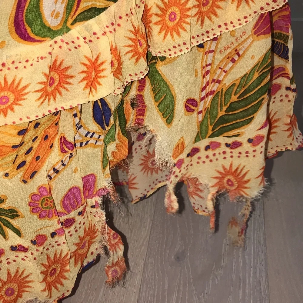 FARM Rio Yellow Rio Tapestry Maxi Dress sz small - Picture 7 of 12